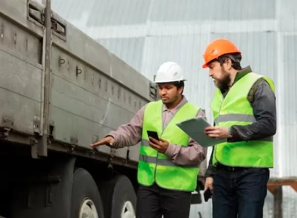 Inspeção de caminhão tanque